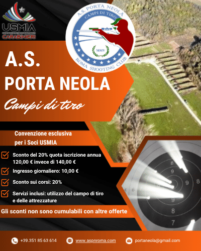 Visual promozionale per una convenzione con un campo di tiro